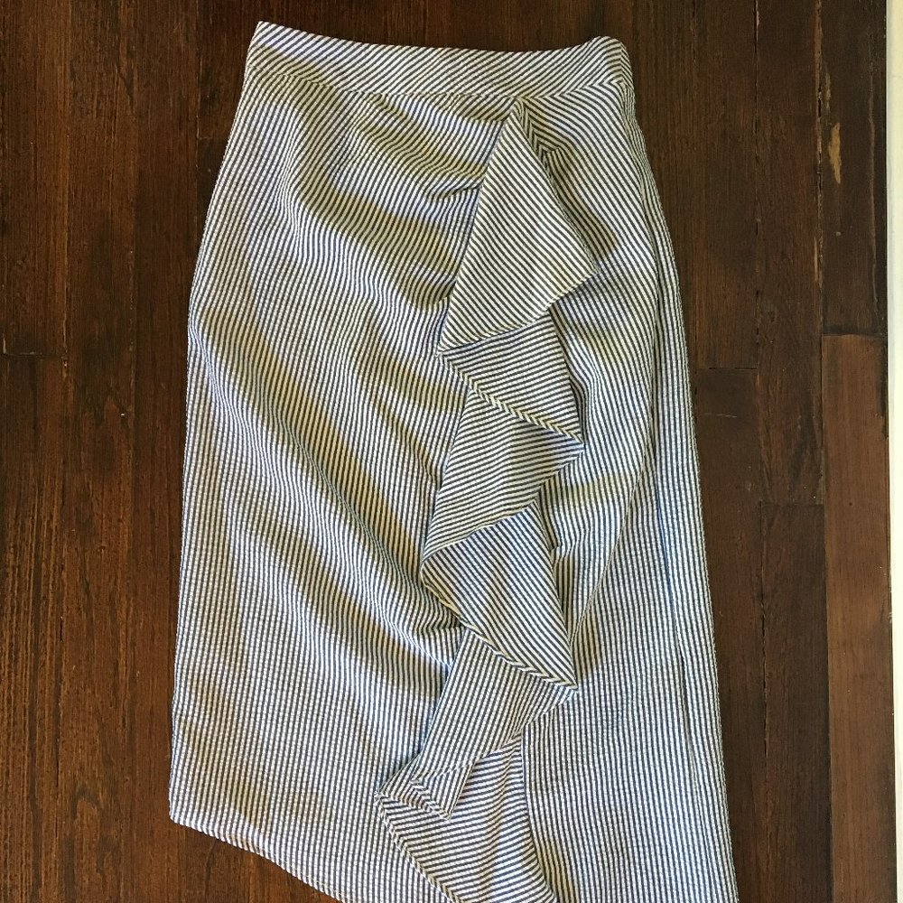Topshop Seersucker Pencil Shirt New w/Tags